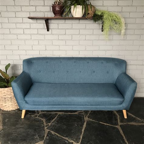 Teal Emma 3 Seater Couch Flamboijant Decor Hire