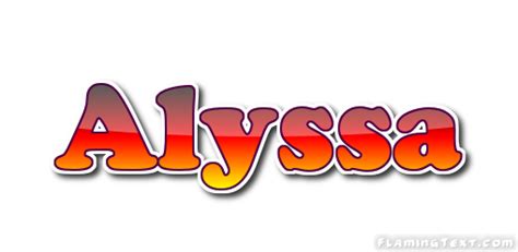 Alyssa Лого Бесплатный инструмент для дизайна имени от Flaming Text