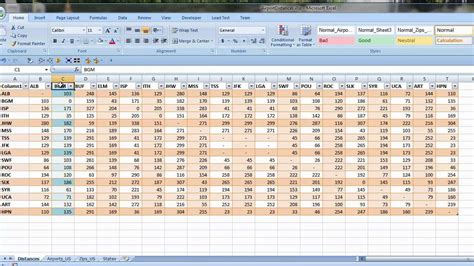 Excel Vlookup To Calculate Distances Using Latitude And Longitude Youtube