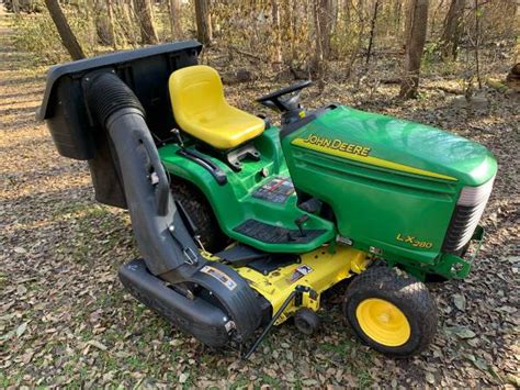 John Deere Lx 280 Riding Lawn With Dual Bagger For Sale Ronmowers