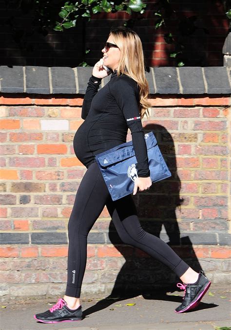 pregnant abigail abbey clancy heading to a gym in london 04 27 2015 hawtcelebs