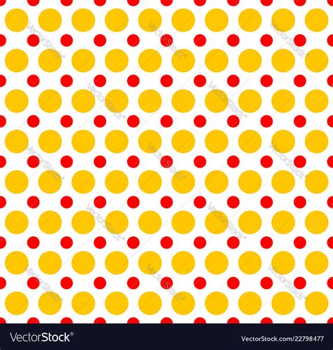 Red Yellow Dotted Polka Dot Background Royalty Free Vector