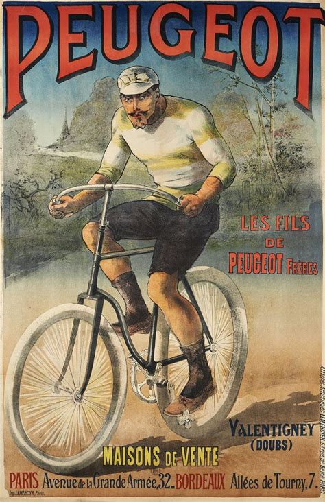 Velo Cycle Publicite Affiche Poster Ancien 41 Bike Poster Cycling