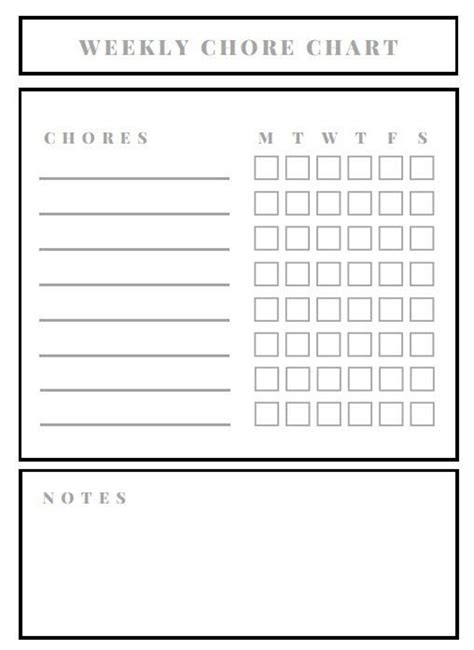 Chore Chart For Both Kids And Adults Etsy