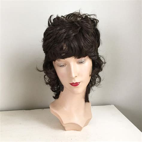 Vintage 1970s Dark Brunette Shag Wig From Vintagemerchant On Ruby Lane