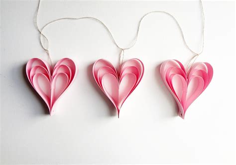 Valentines Day Pink Heart Decorations Garland Wedding