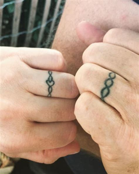 50 Matching Wedding Ring Tattoos For Couples 2021