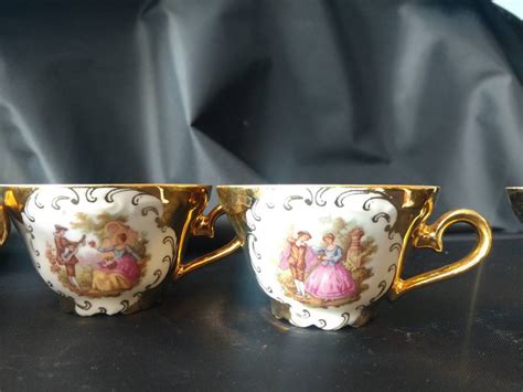 24k Gold Tea Set Vintage Gloria Germany 17 Pieces Demitasse Etsy