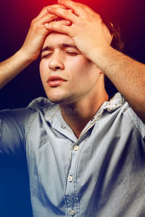 Man Suffering From Migraine Or Headache Stock Image Image Of Employee