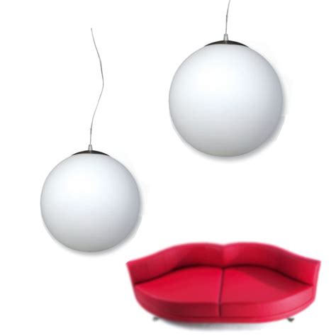 195mm white glass petticoat shade pendant. White Glass Globe Pendant 40cm