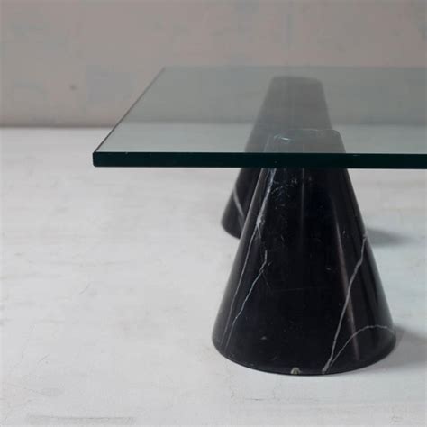 Modern black marble coffee table. Mid-Century Modern Glass and Black Marble Coffee Table ...