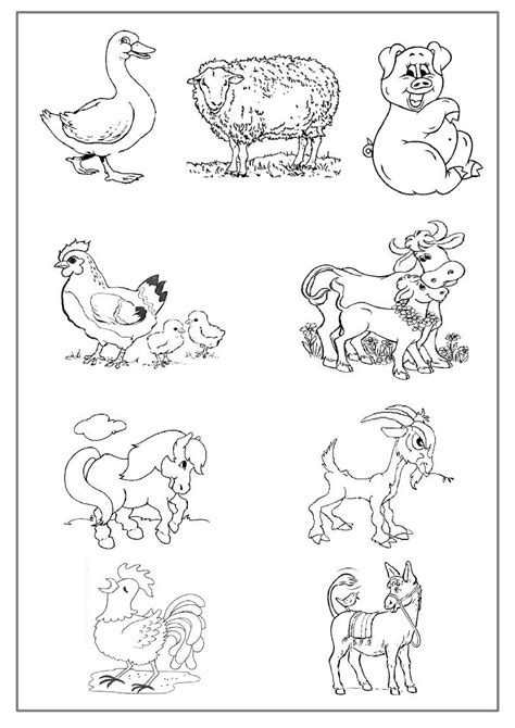 Coloriage Animaux De La Ferme 21424 Animaux Dessin à Colorier