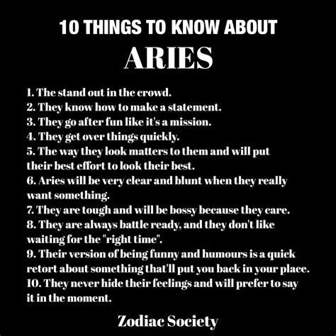 Zodiac Society — 10 Things To Know About Aries Zodiacsociety Aries