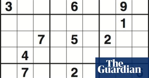 Sudoku 3052 Hard Life And Style The Guardian