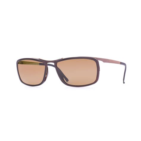 helios 10541s cal 56 rectangular dark brown sunglasses