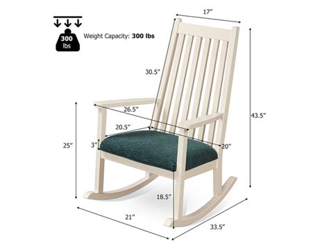 Costway Wooden Rocking Chair Porch Rocker Indoor Outdoor Seat Furniture