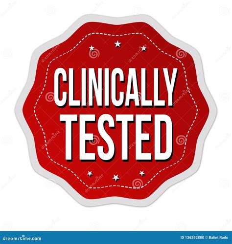 Clinically Tested Label Or Sticker Stock Vector Illustration Of