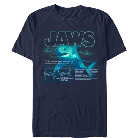 Jaws Jaws Mens Shark Blueprint T Shirt