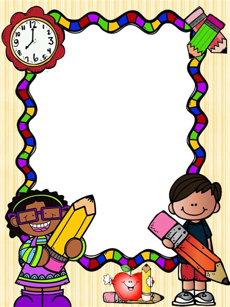 Frame For Children Png Clip Art Borders School Binder Covers Kids