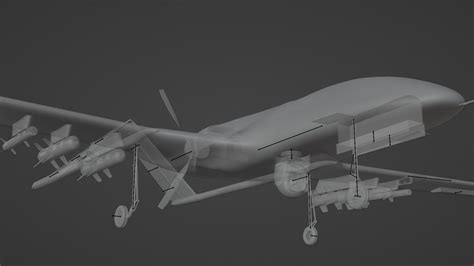 3d Model Bayraktar Tb3 Unmanned Combat Aerial Vehicle Vr Ar Low