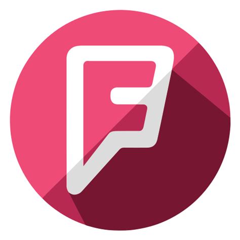 Icône Foursquare Logo Dans Social Media Pro
