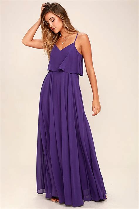 Stunning Purple Dress Maxi Dress Gown 78 00 Lulus
