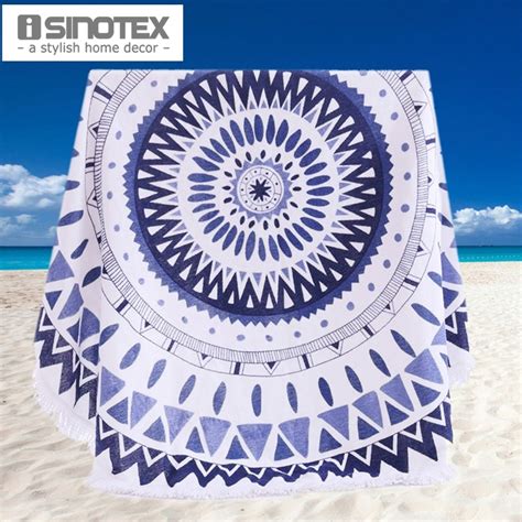 Cotton Round Beach Towel 150150cm5959 Bath Towel Tassel Decor