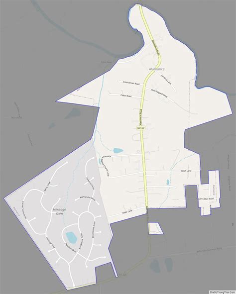 Map Of Alamance Village