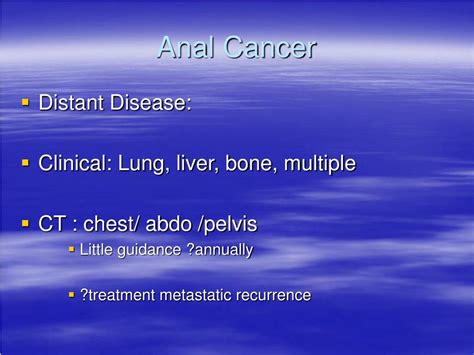 Ppt Anal Cancer Anal Intraepithelial Neoplasia And Pre Sacral