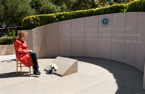 Former First Lady Nancy Reagan Visits Husbands Grave On 8th