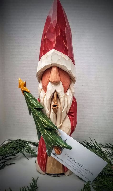 Hand Carved Santa Carved Wooden Santa Hand Carved Stnick Etsy