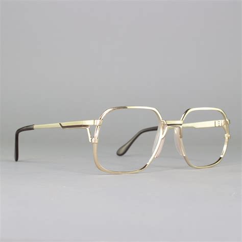 80s Glasses Vintage Eyeglasses Gold Eyeglass Frame 1980s Etsy
