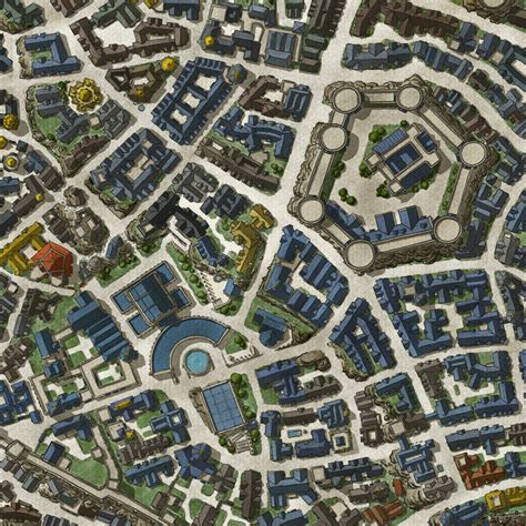 Artstation Baldurs Gate City Map John Stevenson Fantasy City Map
