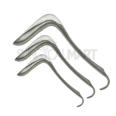 3 Pcs Sims Vaginal Speculum Set Single Ended Surgical Mart