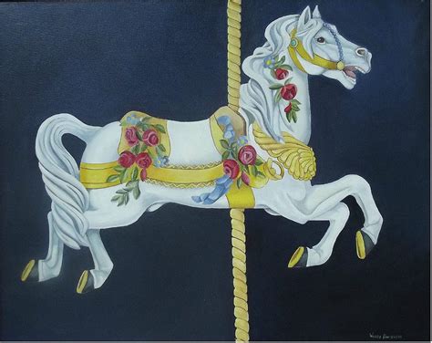 Carousel Horse 1 Painting By Wanda Dansereau Pixels