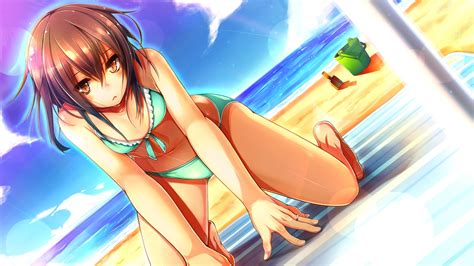 Fondos de pantalla Anime Chicas anime morena playa dibujos animados Colección Kantai