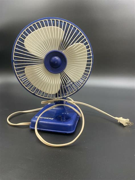 Windmere 2 Speed Oscillating 6 Electric Fan Blue Desk Top Bedroom