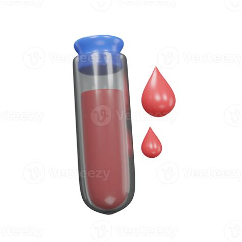 Blood Tube Icon Medical Assets 3d Rendering 21193206 Png