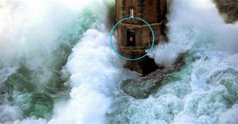 A Man Caught Outside Of A Lighthouse During A Huge Storm Paradise Kashmir
