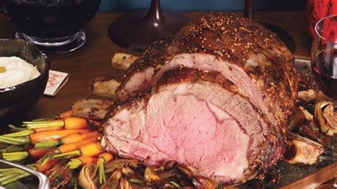 The roast is ready for the oven after. Mustard-Seed-Crusted Prime Rib Roast with Dijon Créme ...