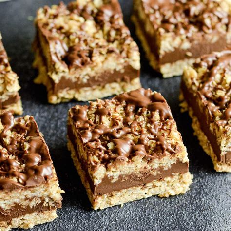 No bake chocolate oatmeal cookie bars are an easy and delicious no bake dessert bar. No-Bake Chocolate Peanut Butter Oatmeal Bars - JoyFoodSunshine