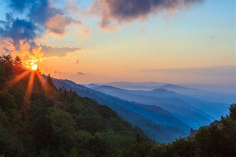 Smoky Mountains Sunrise In Great Smoky Mountains National Etsy In