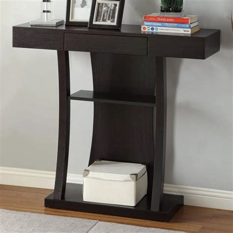 Coaster Accent Tables 950048 T Shaped Console Table With 2 Shelves