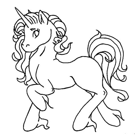 Simple Unicorn Outline Coloring Coloring Pages