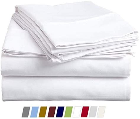 Rajlinen Ultra Soft Egyptian Cotton White Solid 4 Piece Sheet Set Queen