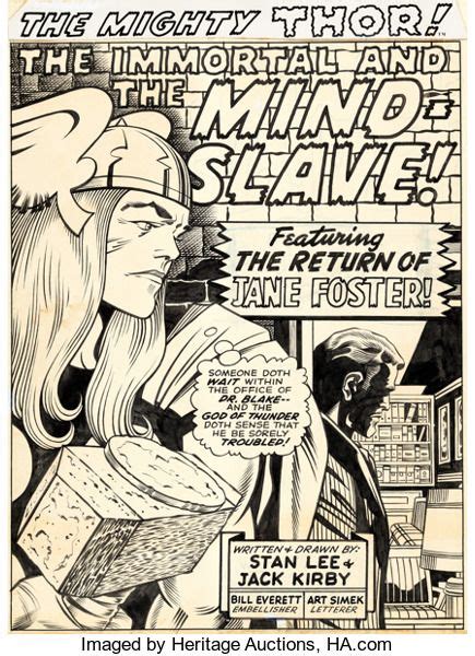 Original Comic Artsplash Pages Jack Kirby And Bill Everett Thor