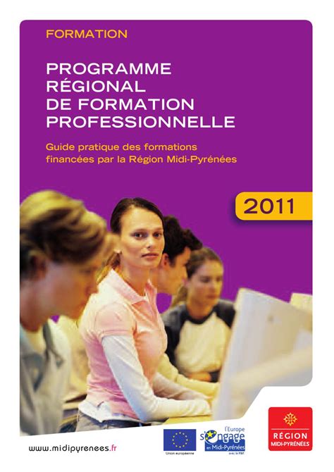 Programme Régional De Formation Professionnelle By Région Midi Pyrénées