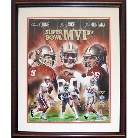 Lot Detail Framed Joe Montana Jerry Rice And Steve Young Autographed