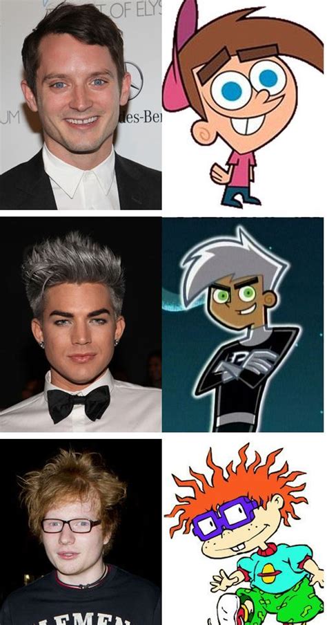 Male Celebrities Who Look Exactly Like Nickelodeon Cartoon