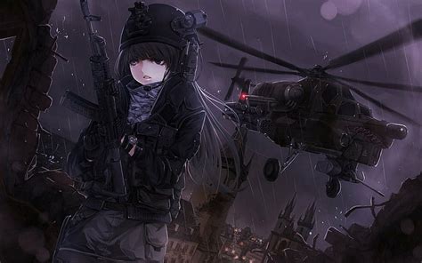 1082x1922px Free Download Hd Wallpaper Ak 47 Anime Army Assault